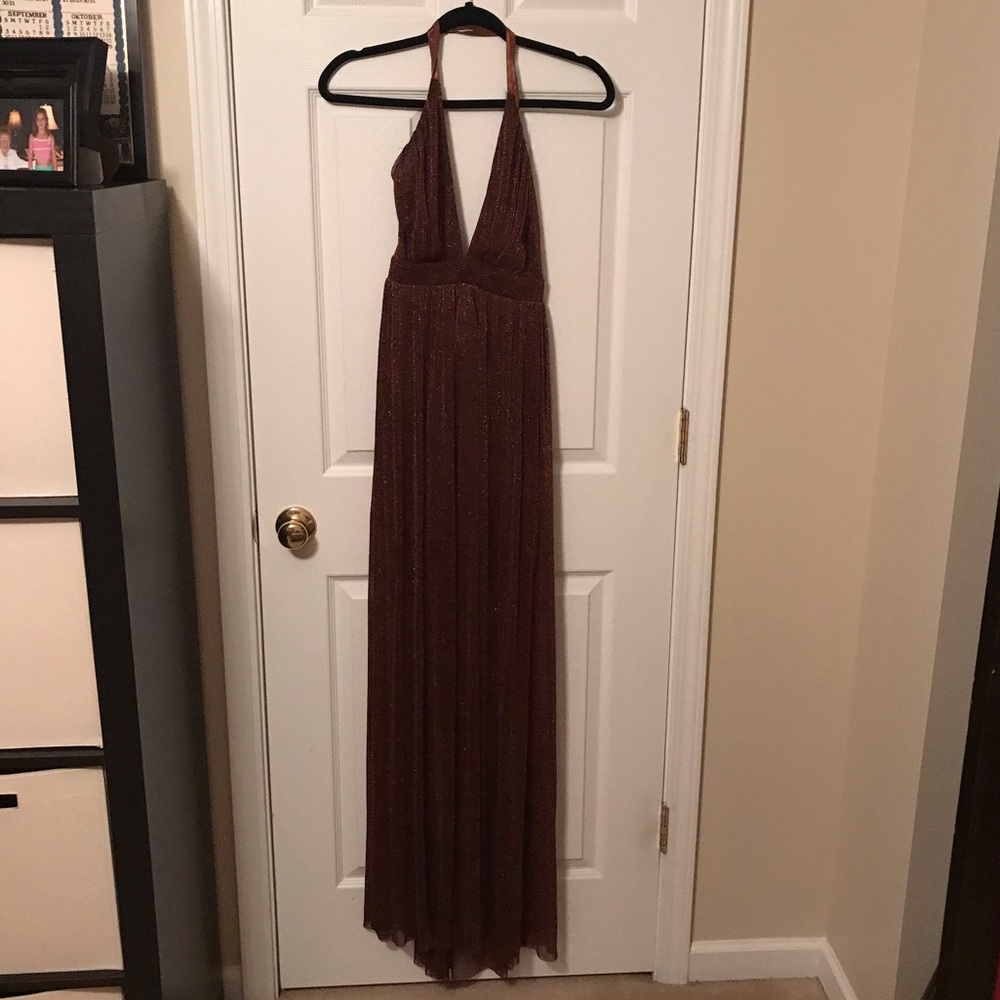 SHEIN Chocolate Halter Dress
